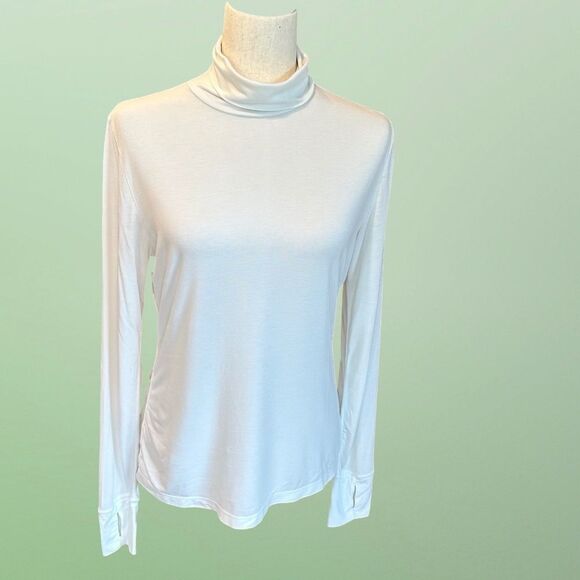 Modern Movement Lightweight Long Sleeve Cream/Ivory Loose Turtleneck SOFT Large - Picture 3 of 10